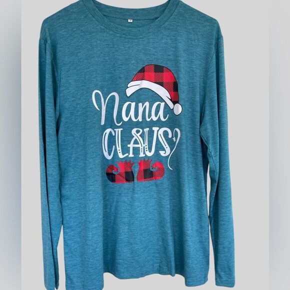 Christmas Nana Claus Long Sleeve TShirt - Picture 3 of 5